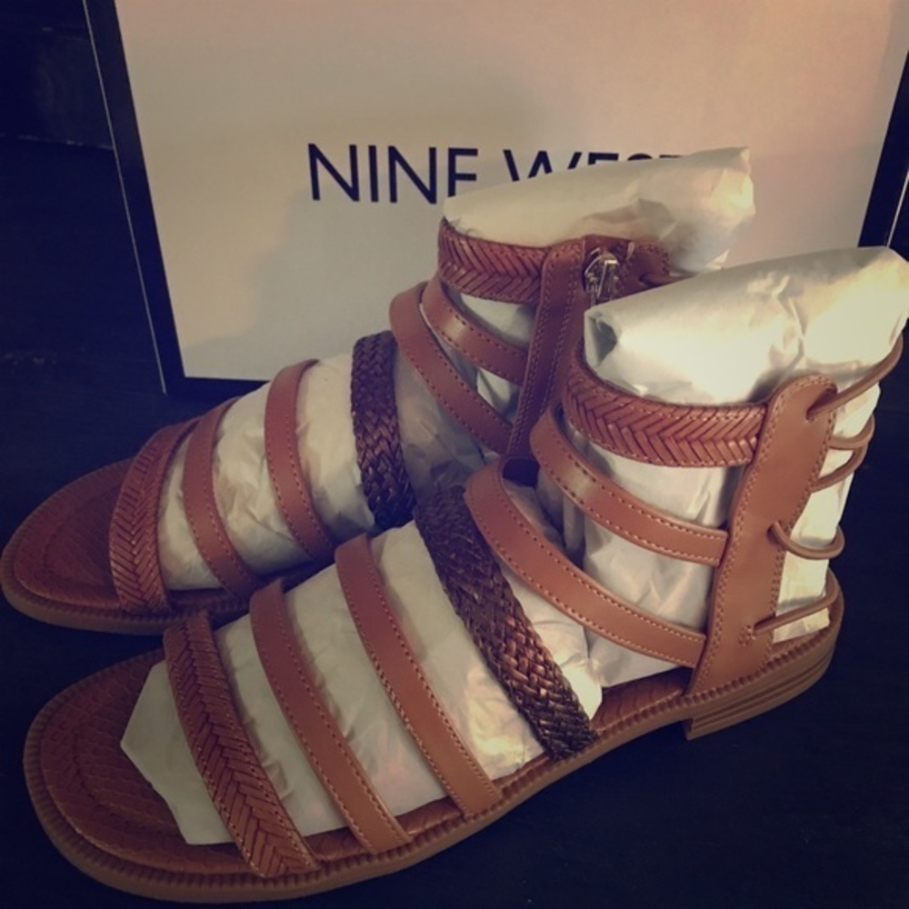 NWB Nine West Leather Sandals 6.5
